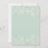 クリスマスファミリーアップデートレター雪片カード 招待状 (裏面)