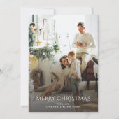 クリスマスファミリーエレガント写真 シーズンカード (正面)