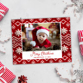 クリスマスファミリーエレガント写真 シーズンポストカード