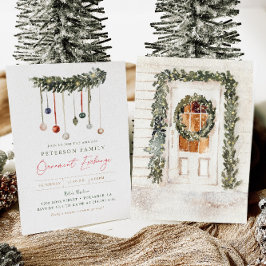 クリスマスファミリーオーナメント交換パーティー 招待状