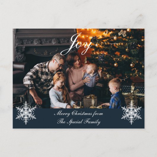クリスマスファミリーカスタマイズの写真 シーズンポストカード (正面)