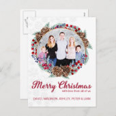 クリスマスファミリーカスタムの写真 シーズンポストカード (正面/裏面)