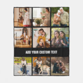 クリスマスファミリーカスタムフォトカレッジ フリースブランケット (正面)