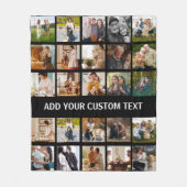 クリスマスファミリーカスタム25フォトカレッジ フリースブランケット (正面)