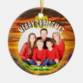 クリスマスファミリーサンセット2584 セラミックオーナメント (正面)