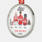 クリスマスファミリーステッカー | フェスティバルホリデーラベル メタルオーナメント (左)