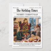 クリスマスファミリーニュースレター写真年レビュー シーズンカード (正面)