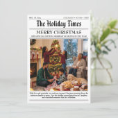 クリスマスファミリーニュースレター写真年レビュー シーズンカード (スタンド正面)