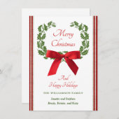 クリスマスファミリーネームフェスティバルホリーリースボウ シーズンカード (正面/裏面)