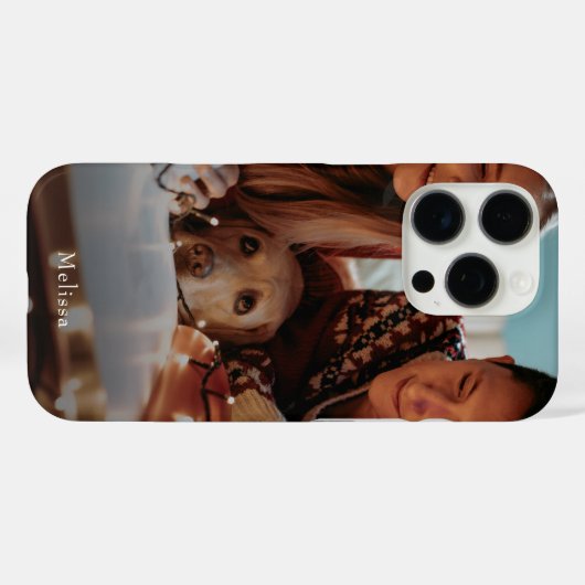 クリスマスファミリーパーソナライズされた写真 Case-Mate iPhoneケース (裏面 (横))