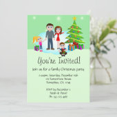 クリスマスファミリーパーティの招待状招待状 招待状 (スタンド正面)