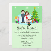 クリスマスファミリーパーティの招待状招待状 招待状 (正面/裏面)