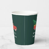 クリスマスファミリーパーティーホリデーレッドトラックカスタム 紙コップ (右)