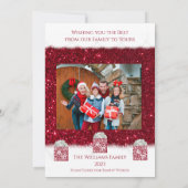 クリスマスファミリービデオと写真 – 招待状 (裏面)