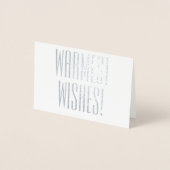 クリスマスファミリービーチフォトカード銀箔ミニ 箔カード (正面)