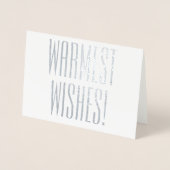 クリスマスファミリービーチフォトカード銀箔 箔カード (正面)