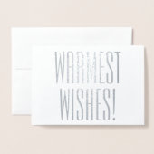 クリスマスファミリービーチフォトカード銀箔 箔カード (封筒付き正面)