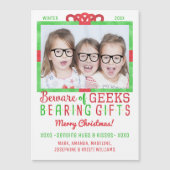 クリスマスファミリーフォトおもしろいギークホリデー (正面)