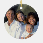 クリスマスファミリーフォトエイジングダマスクオーナメント セラミックオーナメント (裏面)
