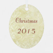 クリスマスファミリーフォトエイジングダマスクオーナメント メタルオーナメント (裏面)