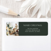 クリスマスファミリーフォトエレガント差出人住所 ラベル (インサイチュ)