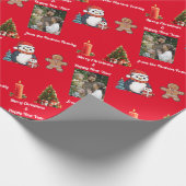 クリスマスファミリーフォトカスタム紙 ラッピングペーパー (角)