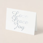 クリスマスファミリーフォトカードピース愛の喜び箔 箔カード (正面)