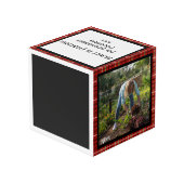 クリスマスファミリーフォトキューブ4写真、Plaid フォトキューブ (裏面アングル)