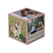 クリスマスファミリーフォトキューブ5写真、赤 フォトキューブ (裏面アングル)