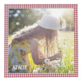 クリスマスファミリーフォトキューブ5写真、赤 フォトキューブ (正面)