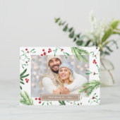 クリスマスファミリーフォトグリーティングカード シーズンカード (スタンド正面)