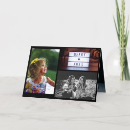 クリスマスファミリーフォトグリーティングカード シーズンカード