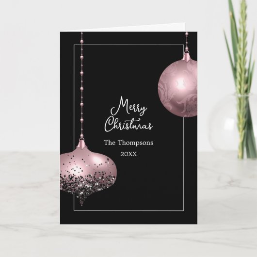 クリスマスファミリーフォトコラージホリデーカード シーズンカード (正面)