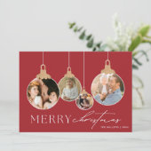 クリスマスファミリーフォトコラージュオーナメントホリデー (スタンド正面)