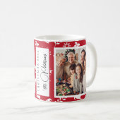 クリスマスファミリーフォトコラージュパーソナライズされた コーヒーマグカップ (正面右)