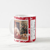 クリスマスファミリーフォトコラージュパーソナライズされた コーヒーマグカップ (正面左)