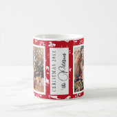 クリスマスファミリーフォトコラージュパーソナライズされた コーヒーマグカップ (中央)
