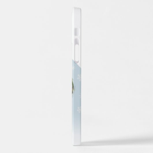 クリスマスファミリーフォトコラージュモノグラムの iPhoneケース (左側面)