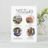 クリスマスファミリーフォトコラージュ年(写真) シーズンカード (スタンド正面)