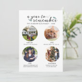 クリスマスファミリーフォトコラージュ年(写真) シーズンカード (スタンド正面)