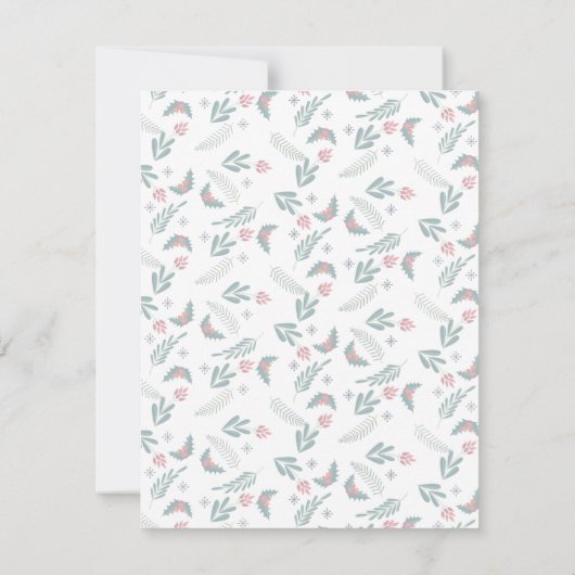 クリスマスファミリーフォトコラージュ年(写真) ノートカード (裏面)