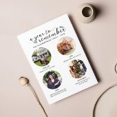 クリスマスファミリーフォトコラージュ年(写真) ノートカード