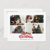 クリスマスファミリーフォトコラージュ シーズンポストカード (正面/裏面)