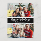 クリスマスファミリーフォトコラージュ シーズンポストカード (正面)