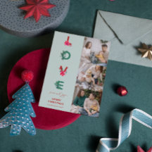 クリスマスファミリーフォトコラージュ | Love Peace Joy