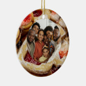 クリスマスファミリーフォトシュガークッキーオーナメント セラミックオーナメント (右)
