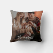 クリスマスファミリーフォトスクリプトパーソナライズされた クッション (裏面)