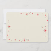 クリスマスファミリーフォトスタイリッシュタイポグラフィ シーズンカード (裏面)