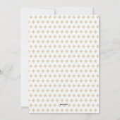 クリスマスファミリーフォトスノーフレーク金ゴールドホワイト シーズンカード (裏面)