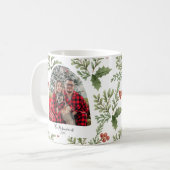 クリスマスファミリーフォトタイポグラフィ植物学 コーヒーマグカップ (正面左)